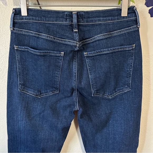 Agolde Sophie High Rise Skinny Crop Jeans in Reverb Raw Hem Size 30 - Picture 4 of 12